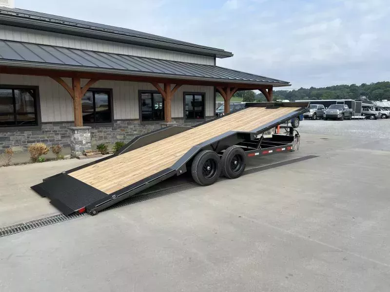 2026 MAXXD 102x24' T8X Power Tilt Equipment Trailer 17500# GVW * DUAL PISTON * HYDRAULIC JACK * FULL FRAME TILT * 102" DECK/DRIVE OVER FENDERS * TORSION SUSPENSION * WIRELESS REMOTE * WINCH PLATE * 12" O.C. CROSSMEMBERS * 8000LB AXLES * 17.5IN RUBBER