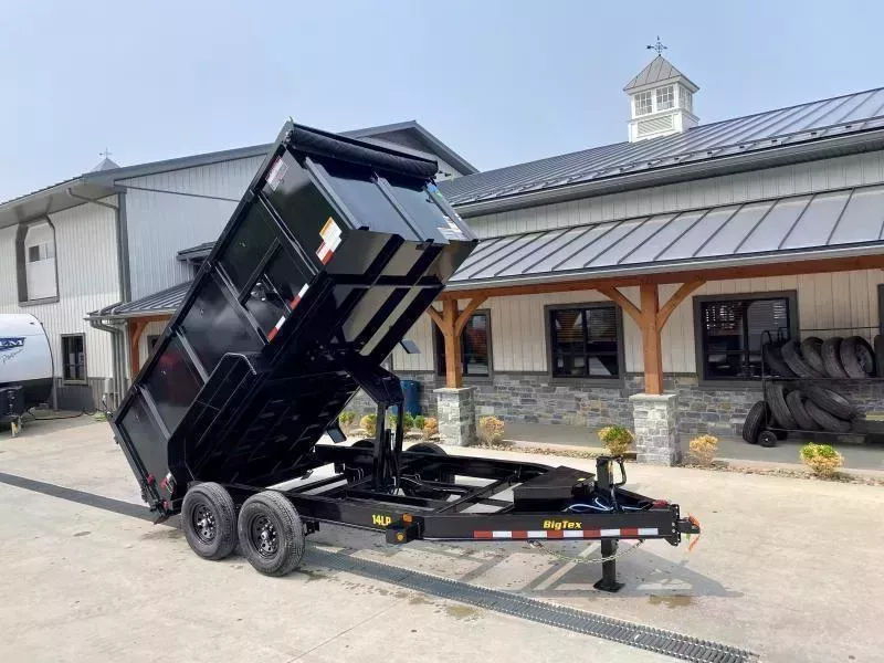 2026 Big Tex Trailers 14LP 7x14' High Side Low Profile Dump Trailer 14000# GVW * 4' HIGH SIDES * DEXTER AXLES * SCISSOR HOIST * 8" I-BEAM FRAME * UNDERMOUNT RAMPS * COMBO GATE * 12K JACK * TARP KIT * REAR STABILIZER JACKS