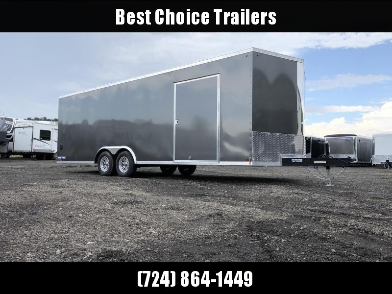 2021 Sure-Trac 8.5x24' Pro Series Enclosed Car Hauler Trailer 9900# GVW * TORSION * CHARCOAL EXTERIOR * V-NOSE * RAMP * 5200# AXLES * .030 SCREWLESS EXTERIOR * ALUMINUM WHEELS * 1 PC ROOF * 6" FRAME * 16" O.C. C/M * PLYWOOD * TUBE STUDS * 48" RV DOOR * 7K 2021 Sure-Trac 8.5x24' Pro Series Enclosed Car Hauler Trailer 9900# GVW * TORSION * CHARCOAL EXTERIOR * V-NOSE * RAMP * 5200# AXLES * .030 SCREWLESS EXTERIOR * ALUMINUM WHEELS * 1 PC ROOF * 6" FRAME * 16" O.C. C/M * PLYWOOD * TUBE STUDS * 48" RV DOOR * 7K