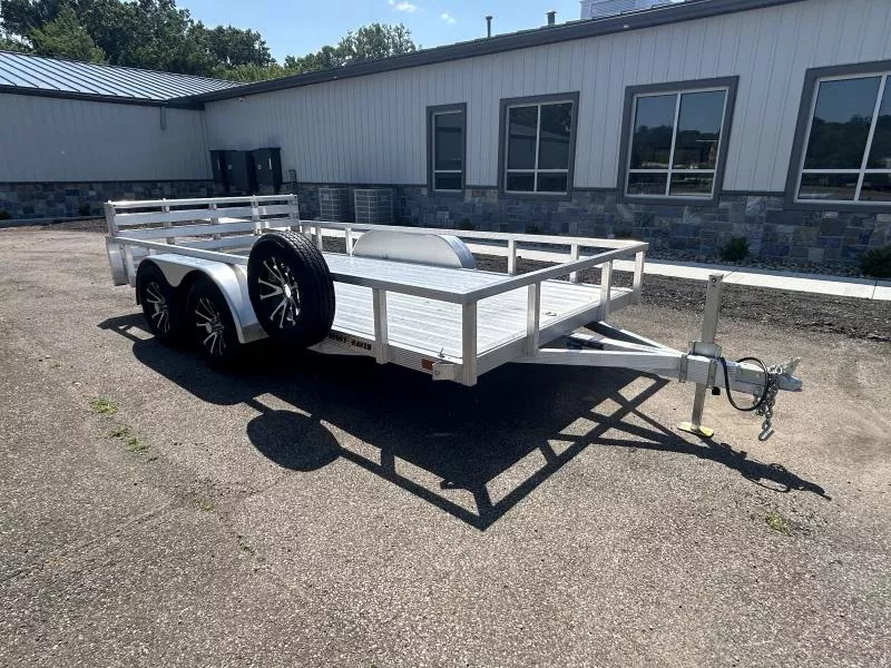 USED 2024 Sport Haven 7X14 7000 GVW Utility Trailer * BI-FOLD GATE * SPARE TIRE MOUNT & SPARE TIRE * ALUMINUM FLOOR *  