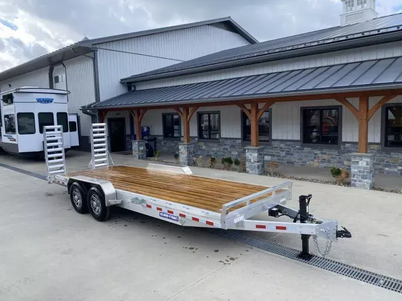 2026 Sure-Trac 7x22' Aluminum Equipment Trailer 14000# GVW * ALUMINUM STAND UP RAMPS * ALUMINUM WHEELS * SPARE TIRE MOUNT * STAKE POCKETS/RUBRAIL * DROP LEG JACK * HD FENDERS
