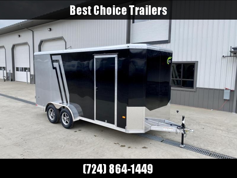 2021 NEO 7x16' NAC Aluminum Bullnose Enclosed Cargo Trailer * 7' HEIGHT UPG * JD SLASH 2-TONE * LADDER RACKS AND ACCESS LADDER * BLACK AND CHARCOAL * ALUMINUM WHEELS * 16" O.C. WALLS/CEILING * BARN DOORS 2021 NEO 7x16' NAC Aluminum Bullnose Enclosed Cargo Trailer * 7' HEIGHT UPG * JD SLASH 2-TONE * LADDER RACKS AND ACCESS LADDER * BLACK AND CHARCOAL * ALUMINUM WHEELS * 16" O.C. WALLS/CEILING * BARN DOORS