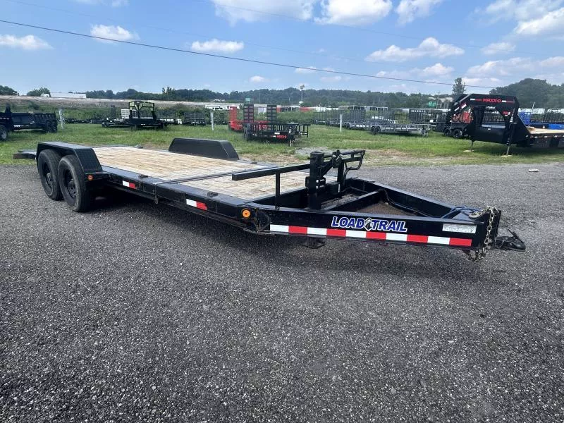 USED 2022 Load Rite 7X20 EQUIPMENT SPLIT TILT TRAILER 14,000 GVW * I-BEAM FRAME * ADJUSTABLE COUPLER * D-RINGS * STAKE POCKETS * STEEL MESH TOOL BOX *  
