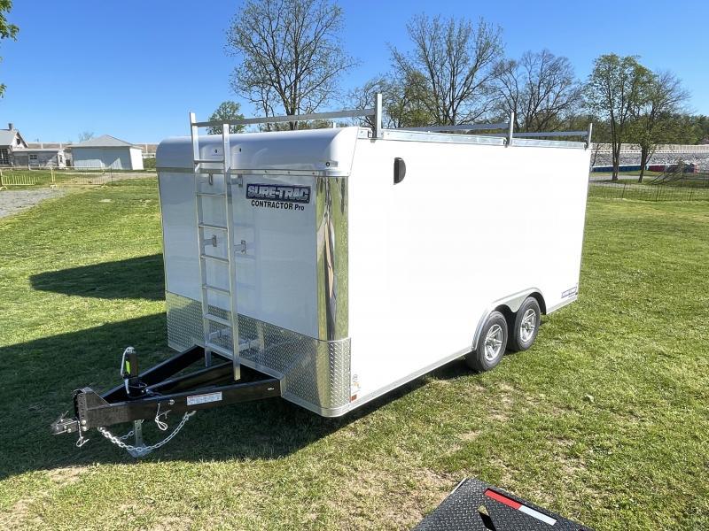 2021 Sure-Trac 8.5x16' Enclosed Contractor Pro 9900# GVW * COMMERCIAL ENCLOSED TRAILER * LADDER RACKS * FRONT LADDER * 5200# AXLES * HD RAMP DOOR * INTEGRATED KNIFE EDGE * TORSION * SCREWLESS * BACKUP LIGHTS * EXT TONGUE * ADJUSTABLE COUPLER * BULLNOSE 2021 Sure-Trac 8.5x16' Enclosed Contractor Pro 9900# GVW * COMMERCIAL ENCLOSED TRAILER * LADDER RACKS * FRONT LADDER * 5200# AXLES * HD RAMP DOOR * INTEGRATED KNIFE EDGE * TORSION * SCREWLESS * BACKUP LIGHTS * EXT TONGUE * ADJUSTABLE COUPLER * BULLNOSE
