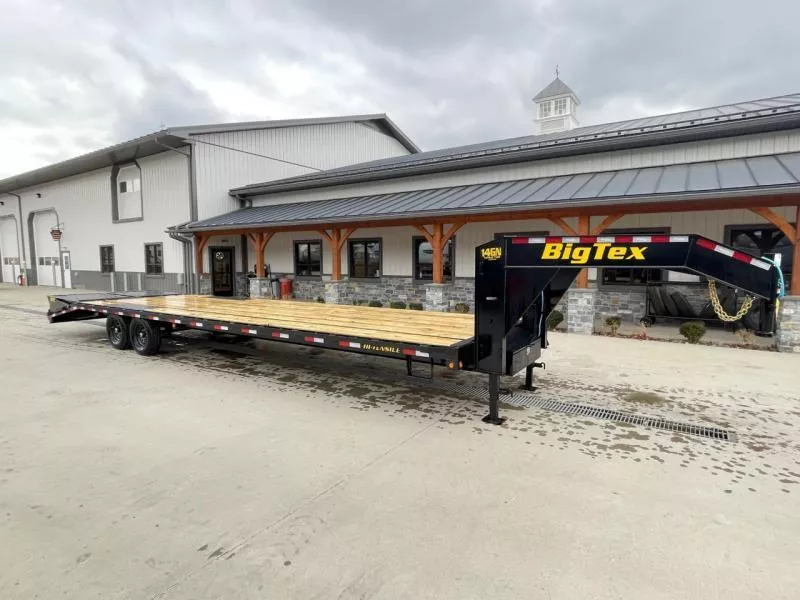 2026 Big Tex Trailers 16GN 102x25' HD Gooseneck Beavertail Deckover Trailer 17500# GVW * FULL WIDTH RAMPS * 12" PIERCED I-BEAM FRAME * DUAL JACKS * TOOLBOX * 17.5" 16-PLY RUBBER * OIL BATH HUBS