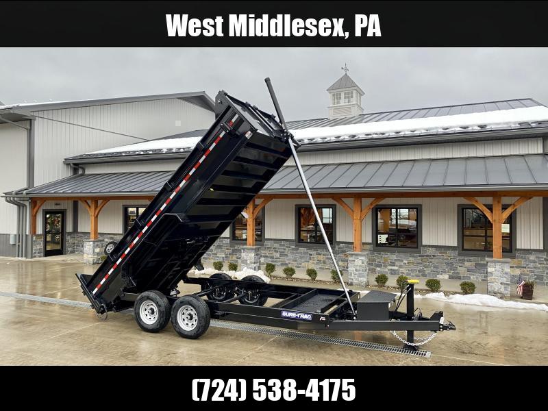 2025 Sure-Trac 7x16' Dump Trailer 14000# GVW * DELUXE TARP KIT * HYDRAULIC JACK * TELESCOPIC HOIST * FRONT/REAR BULKHEAD * INTEGRATED KEYWAY * 2' SIDES * UNDERBODY TOOL TRAY * ADJUSTABLE COUPLER * UNDERMOUNT RAMPS * COMBO GATE 1750184068