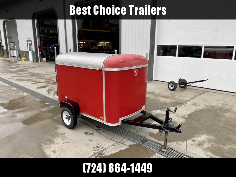 USED Cargo Express 4x6' Enclosed Cargo Trailer 2200# GVW * RED IN COLOR * BARN DOOR * SPARE TIRE * A-FRAME TONGUE * PLYWOOD USED Cargo Express 4x6' Enclosed Cargo Trailer 2200# GVW * RED IN COLOR * BARN DOOR * SPARE TIRE * A-FRAME TONGUE * PLYWOOD