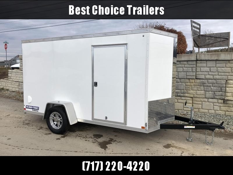 2021 Sure-Trac 6x10 STW Enclosed Cargo Trailer Ramp Door * TORSION * WHITE * STW7210SA 2021 Sure-Trac 6x10 STW Enclosed Cargo Trailer Ramp Door * TORSION * WHITE * STW7210SA