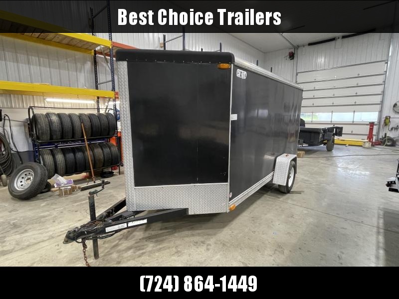 USED 2005 Car Mate 6x12' Enclosed Cargo Trailer 2990# GVW * 1-PIECE ROOF * SCREWLESS EXTERIOR * PLYWOOD WALLS/FLOORS * WHEEL CHOCK * E-TRACK * D-RINGS * CARGO VICE LOCKS USED 2005 Car Mate 6x12' Enclosed Cargo Trailer 2990# GVW * 1-PIECE ROOF * SCREWLESS EXTERIOR * PLYWOOD WALLS/FLOORS * WHEEL CHOCK * E-TRACK * D-RINGS * CARGO VICE LOCKS