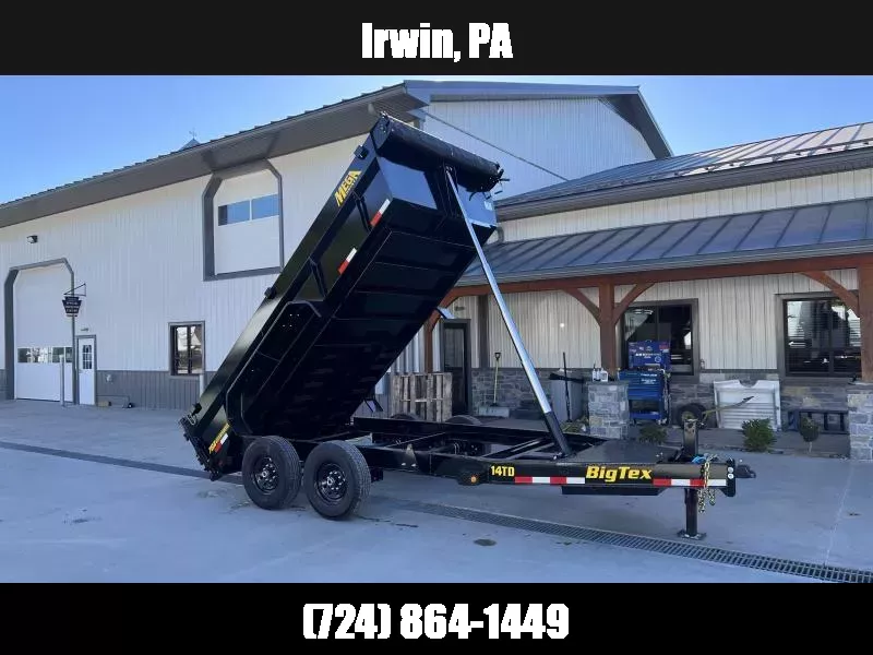 2026 Big Tex Trailers 14TD 7x14' HD Low Profile Telescopic Dump Trailer 15400# GVW * 7GA FLOOR * MEGA RAIL * 5-STAGE 12-TON TELESCOPIC HOIST * 8" I-BEAM FRAME * UNDERMOUNT RAMPS * COMBO GATE * 12K JACK * 24" 10 GA SIDES * TARP KIT * REAR STABILIZER JACKS 1760129346