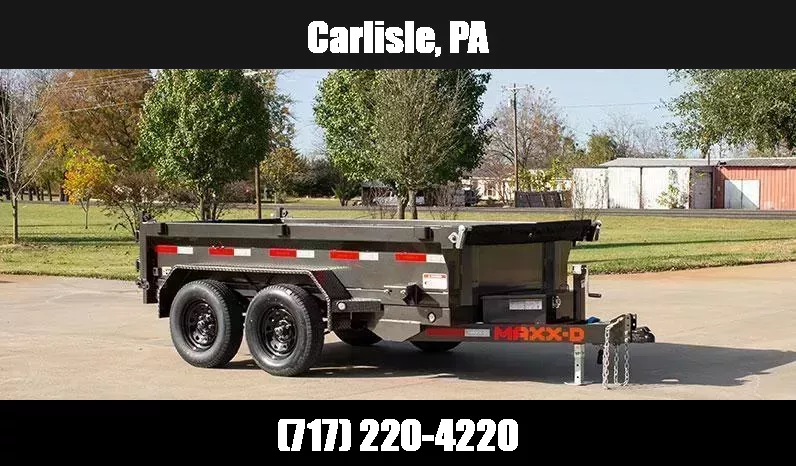 2026 MAXXD 5x10' D6X Dump Trailer 9990# GVW * TELESCOPIC HOIST * DEXTER AXLE * 10GA WALLS/FLOOR * WIRELESS REMOTE * DROP LEG JACK * ADJUSTABLE COUPLER * 110V CHARGER * COMBINATION GATE * METALLIC GREY + PRIMER * HD TOP RAIL * DELUXE TARP * SLIPPER SPRING 1766198719
