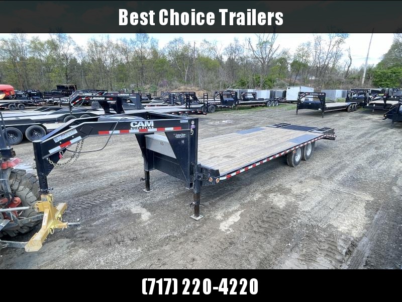 USED 2015 Cam Superline 102x25' Gooseneck Deckover Trailer 14000# GVW * ALUMINUM WHEELS * ALUMINUM SPARE * POP UP DOVETAIL * ALUMINUM TOOLBOX USED 2015 Cam Superline 102x25' Gooseneck Deckover Trailer 14000# GVW * ALUMINUM WHEELS * ALUMINUM SPARE * POP UP DOVETAIL * ALUMINUM TOOLBOX