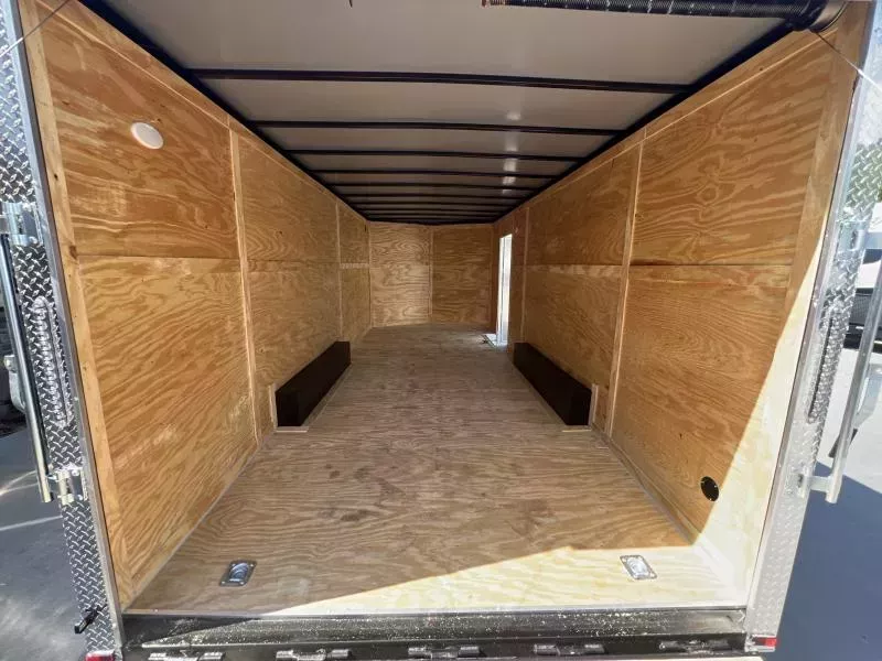 2025 Quality 8.5x20' Enclosed Car Hauler Trailer 9990# GVW * BLACKOUT PKG * 7' HEIGHT * 60" TRIPLE TUBE TONGUE * SILVER EXTERIOR * 5200# AXLES * PLYWOOD WALLS & FLOORS * TUBE WALL & CEILING STUDS * LED LIGHTS * 16" O.C. WALL AND FLOORS * RV DOOR * V-NOSE ocKSno75g9n5