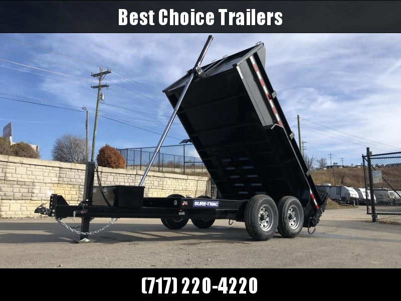 2021 Sure-Trac 7x12' Dump Trailer 12000# GVW * 7 GA FLOOR * HYDRAULIC JACK * DELUXE TARP KIT * TELESCOPIC HOIST * FRONT/REAR BULKHEAD * INTEGRATED KEYWAY * 2' SIDES * UNDERBODY TOOL TRAY * ADJUSTABLE COUPLER * COMBO GATE 2021 Sure-Trac 7x12' Dump Trailer 12000# GVW * 7 GA FLOOR * HYDRAULIC JACK * DELUXE TARP KIT * TELESCOPIC HOIST * FRONT/REAR BULKHEAD * INTEGRATED KEYWAY * 2' SIDES * UNDERBODY TOOL TRAY * ADJUSTABLE COUPLER * COMBO GATE