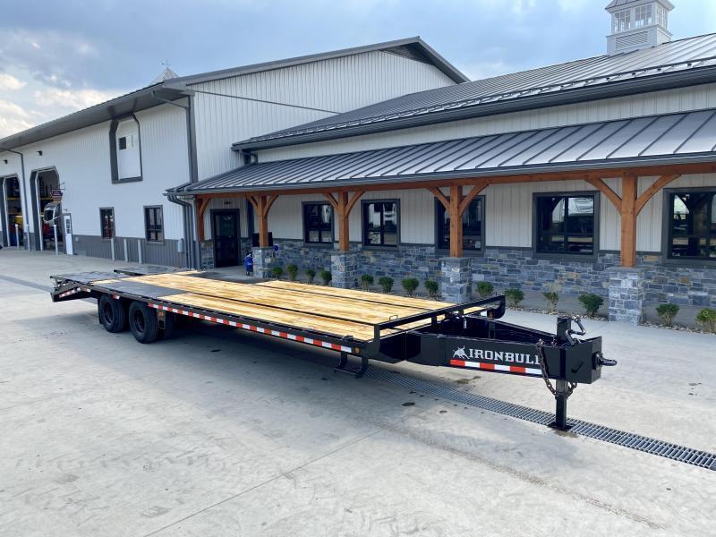 2022 Ironbull 102x25' Pintle Beavertail Deckover Trailer 22000# GVW ...