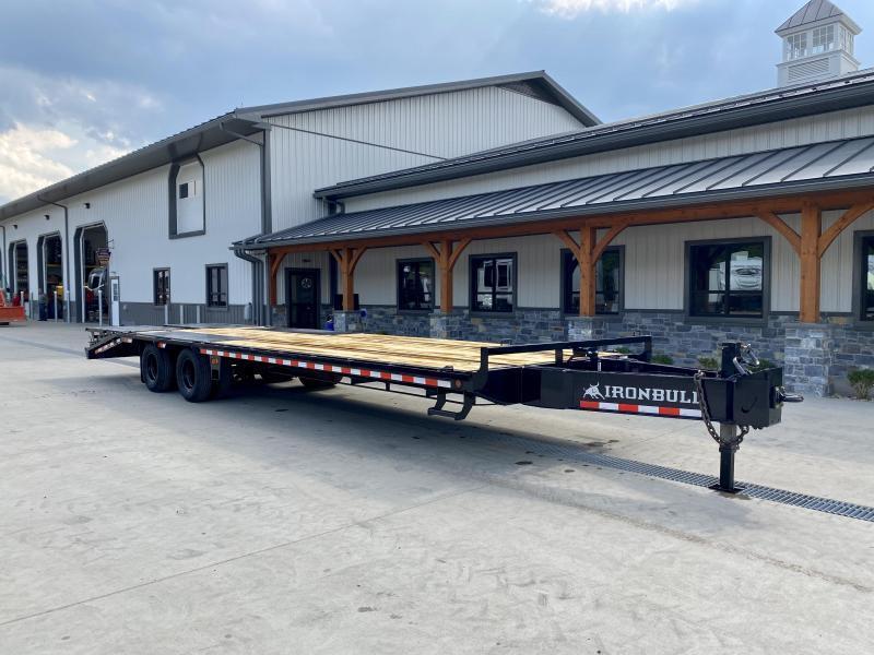 2022 Ironbull 102x25' Pintle Beavertail Deckover Trailer 22000# GVW ...