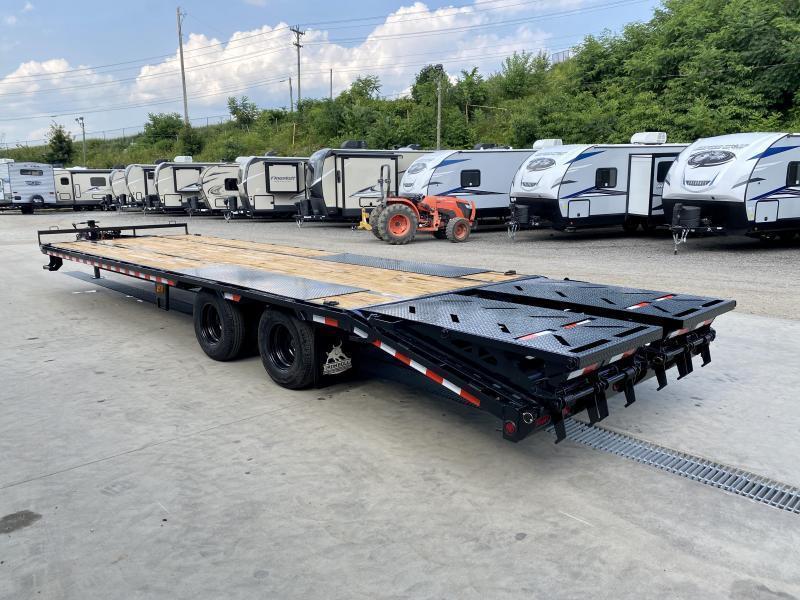2022 Ironbull 102x25' Pintle Beavertail Deckover Trailer 22000# GVW ...