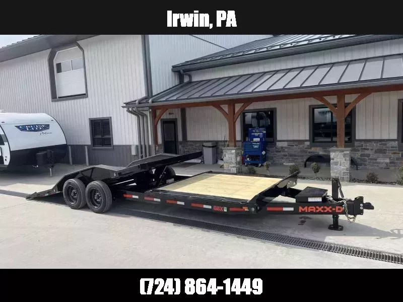 2026 MAXXD 102x22' G8X Full Deck Gravity Tilt Equipment Trailer 17500# GVW * DEXTER 8000# AXLES * 102" DECK / DRIVE OVER FENDERS * 17.5" 18-PLY TIRES * STOP/CONTROL VALVE * TORSION SUSPENSION * METALLIC GREY + PRIMER * 12" O.C C/M * TOOLBOX 1763580285