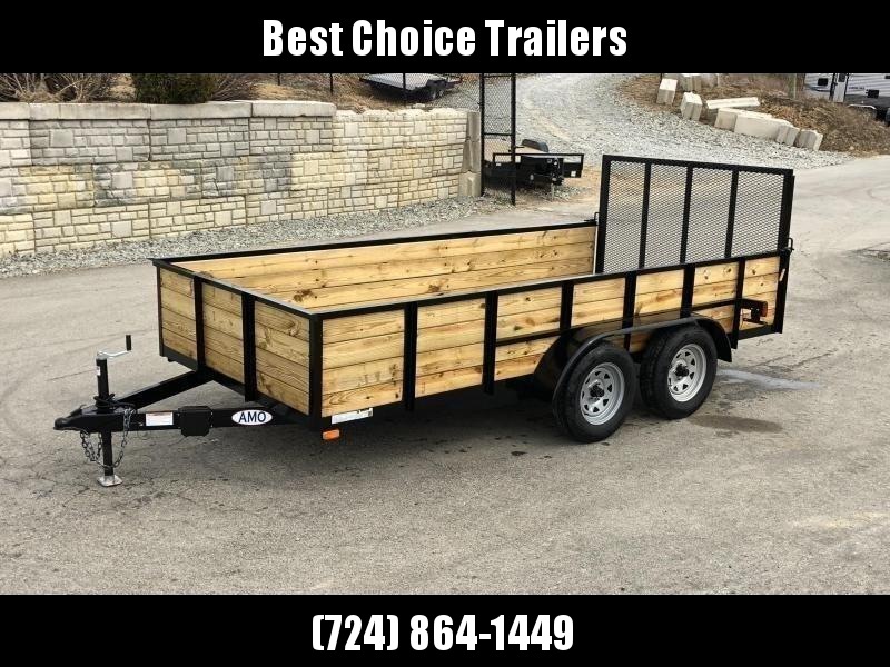 2021 AMO 78x14' High Side Utility Landscape Trailer 7000# GVW * 4-BOARD HIGH SIDE * 2' SIDES * TOOLESS GATE REMOVAL * TIE DOWNS * LED'S 2021 AMO 78x14' High Side Utility Landscape Trailer 7000# GVW * 4-BOARD HIGH SIDE * 2' SIDES * TOOLESS GATE REMOVAL * TIE DOWNS * LED'S
