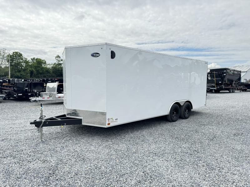 2025 ITI Cargo 8.5x24 Enclosed Car Hauler Trailer 9900# GVW * WHITE EXTERIOR * .030 EXTERIOR * RV DOOR * 1 PC ALUMINUM ROOF * TRUCKBED LINER ON TONGUE AND SILLS * UNDERCOATED * TRIPLE TUBE TONGUE