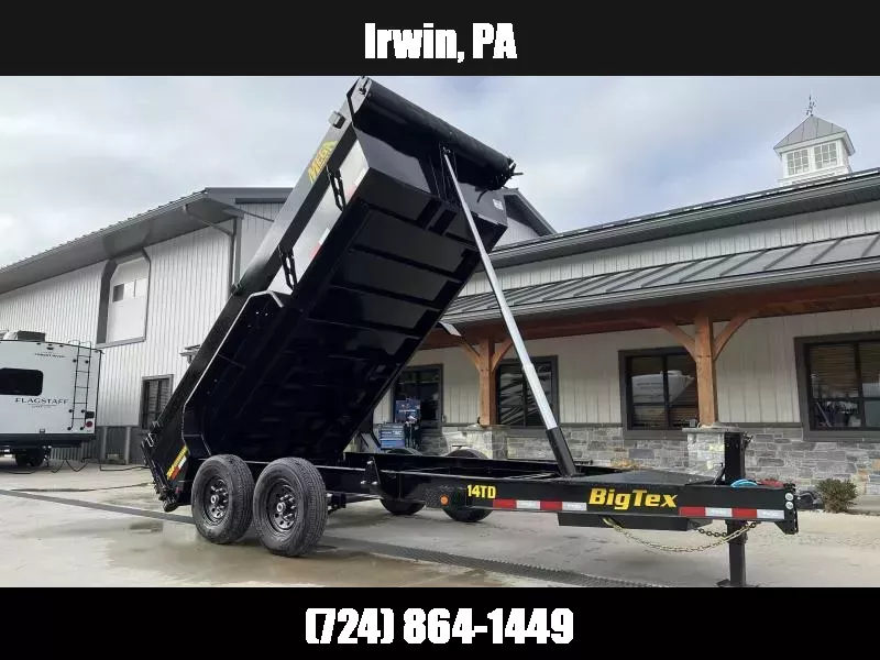 2026 Big Tex Trailers 14TD 7x14' HD Low Profile Telescopic Dump Trailer 15400# GVW * 7GA FLOOR * MEGA RAIL * 5-STAGE 12-TON TELESCOPIC HOIST * 8" I-BEAM FRAME * UNDERMOUNT RAMPS * COMBO GATE * 12K JACK * 24" 10 GA SIDES * TARP KIT * REAR STABILIZER JACKS 1761151035