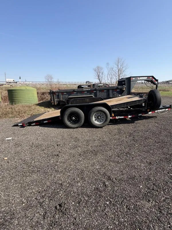 USED 2025 PJ Trailers 7X20 14,000 GVW Tilt Equipment Trailer * GRAVITY TILT * ADJUSTABLE COUPLER * TOOLBOX * SPARE TIRE AND MOUNT * WINCH PLATE * D-RINGS *