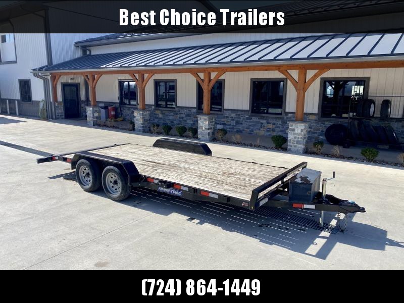 USED 2020 Sure-Trac 7x18 Wood Deck Car Hauler 7000# GVW * REAR SLIDE OUT PUNCH PLATE FINGERJOINTED RAMPS * DIAMOND PLATE FENDERS * SEALED WIRING HARNESS * SET BACK JACK * STAKE POCKETS/D-RINGS * DIAMOND PLATE DOVETAIL USED 2020 Sure-Trac 7x18 Wood Deck Car Hauler 7000# GVW * REAR SLIDE OUT PUNCH PLATE FINGERJOINTED RAMPS * DIAMOND PLATE FENDERS * SEALED WIRING HARNESS * SET BACK JACK * STAKE POCKETS/D-RINGS * DIAMOND PLATE DOVETAIL