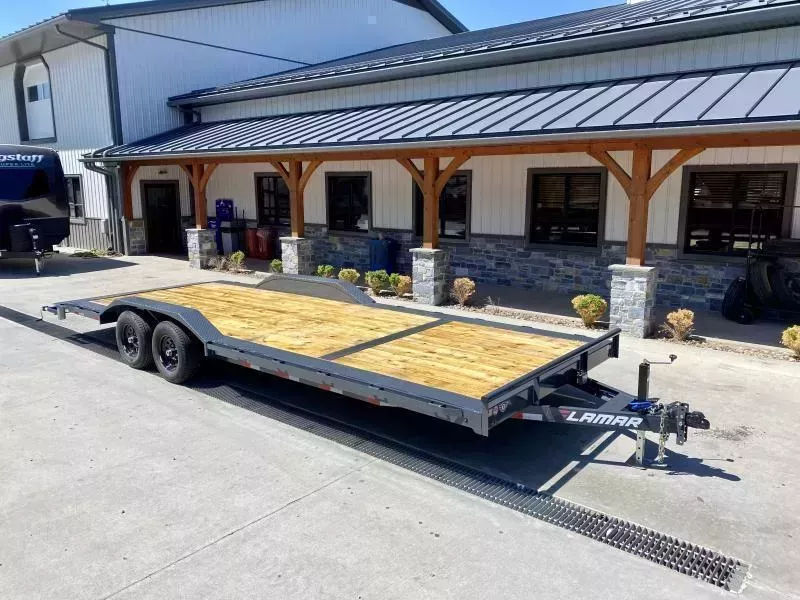 2026 Lamar 102x24' Buggy Car Hauler Trailer 9990# GVW * TOOLBOX * REAR JACKSTANDS * 6 D-RINGS * 6" CHANNEL FRAME * 102" DECK * DRIVE OVER FENDERS * DROP LEG JACK * ADJUSTABLE COUPLER * RUBRAIL