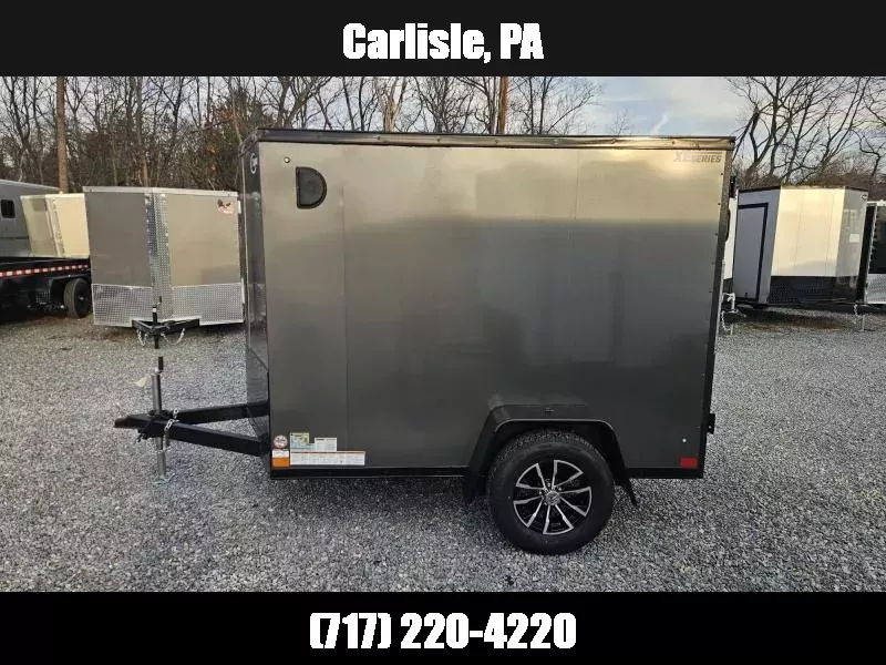 2026 ITI Cargo 5x8' Enclosed Cargo Trailer 2990# GVW * CHARCOAL BLACKOUT EXTERIOR * SCREWLESS .030 EXTERIOR * BLACK ALUMINUM WHEELS * 16" O.C. WALLS * 1 PC ROOF * TRUCKBED LINER ON TONGUE AND SILLS * 4" FRAME * UNDERCOATED * VAPOR BARRIER 1767995687