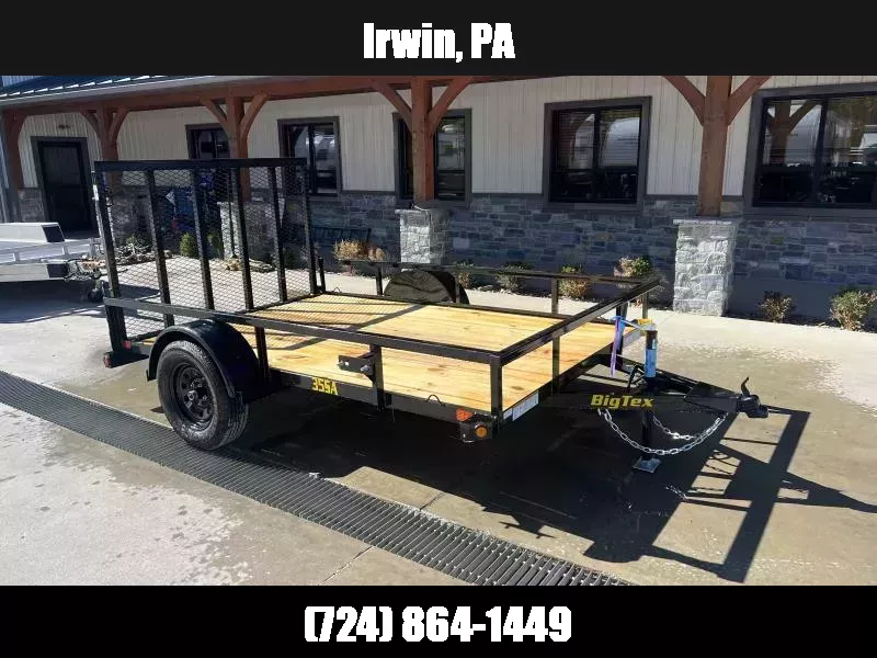 2026 Big Tex Trailers 35SA 77"x10' Tube Top Landscape Utility Trailer 2995# GVW * 77" WIDTH * 2X2" TUBE TOPRAIL * SETBACK JACK * (4) TIE DOWNS * LED LIGHTS * SPARE MOUNT 1762383351