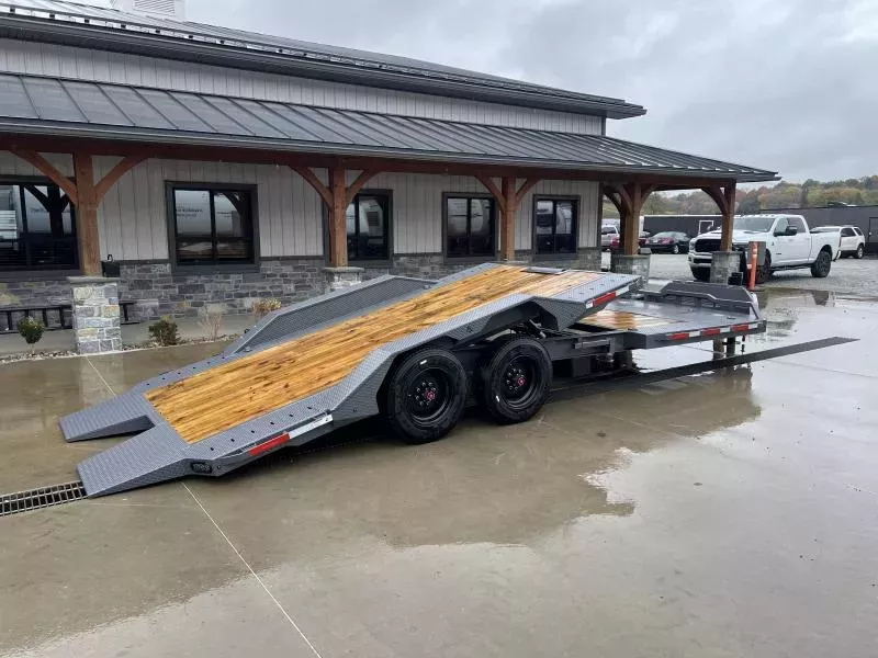 2026 RawMaxx 102x24' Power Tilt Equipment Trailer 20000# GVW * 102" DECK/DRIVE OVER FENDERS * HYDRAULIC JACK * FULL TILT * 10" ENGINEERED I-BEAM * TORSION SUSPENSION * TOOLBOX * WINCH PLATE + ROLLER * DEXTER'S * RUBRAIL/POCKETS/D-RINGS/X-TRACK/SWIVELS