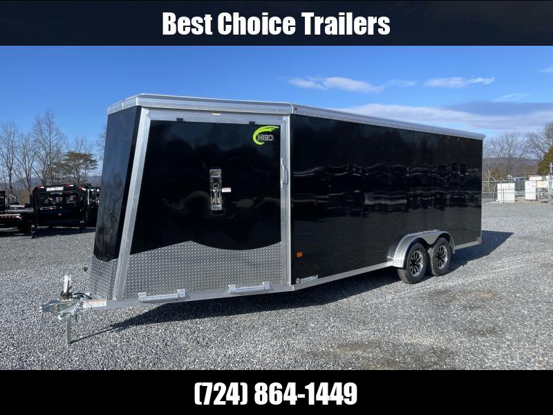 2024 NEO 7x25' NASX Aluminum Round Top Enclosed All-Sport Trailer 7000# GVW * 7.5' WIDTH * 7' HEIGHT - UTV PKG * DEXTER TORSION SUSPENSION * VINYL WALLS * D-RINGS * OVERHEAD CABINET * WIDEST DOOR IN THE INDUSTRY * SPREAD AXLE * DRT SPOILER 1704120521