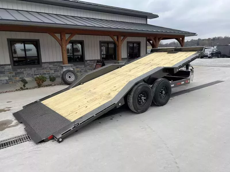 2026 MAXX-D 102x22' Equipment Trailer 14000 GVW * TORSION SUSPENSION * WIRELESS REMOTE * 8" CHANNEL TONGUE AND FRAME * FULL DECK TILT * TOOLBOX AND TOOL TRAY * WINCH PLATE * 102" DECK/DRIVE OVER FENDERS