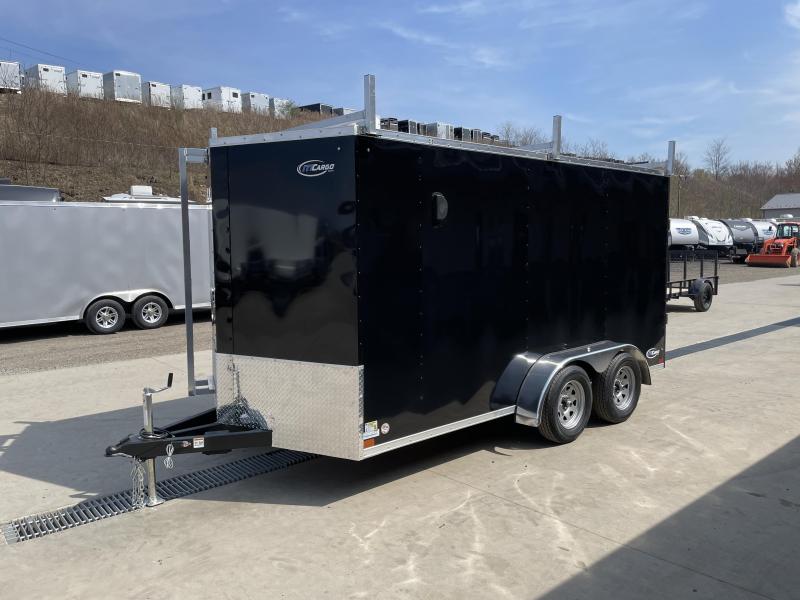 2021 ITI Cargo 7x14' Enclosed Cargo Trailer 7000# GVW * BLACK EXTERIOR * WALK ON ROOF * FRONT LADDER * 3 LADDER RACKS * .030 SEMI-SCREWLESS * 1 PC ROOF * 6'6" INTERIOR * 3/8" WALLS * 3/4" FLOOR * PLYWOOD * 24" STONEGUARD * HIGH GLOSS PAINTED FRAME * RV DO 2021 ITI Cargo 7x14' Enclosed Cargo Trailer 7000# GVW * BLACK EXTERIOR * WALK ON ROOF * FRONT LADDER * 3 LADDER RACKS * .030 SEMI-SCREWLESS * 1 PC ROOF * 6'6" INTERIOR * 3/8" WALLS * 3/4" FLOOR * PLYWOOD * 24" STONEGUARD * HIGH GLOSS PAINTED FRAME * RV DO