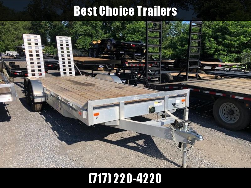 USED 2018 American Hauler 7x18' Aluminum Equipment Trailer 14000# GVW * OVERWIDTH RAMPS * ALUMINUM WHEELS * ALUMINUM FRAME USED 2018 American Hauler 7x18' Aluminum Equipment Trailer 14000# GVW * OVERWIDTH RAMPS * ALUMINUM WHEELS * ALUMINUM FRAME