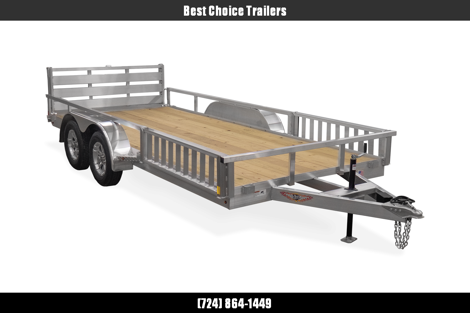 2021 H&H 7x18' TRSA Aluminum ATV Utility Landscape Trailer 7000# GVW * ATV RAMPS * ALUMINUM WHEELS * BI-FOLD GATE * SIDE LOAD RAMPS 2021 H&H 7x18' TRSA Aluminum ATV Utility Landscape Trailer 7000# GVW * ATV RAMPS * ALUMINUM WHEELS * BI-FOLD GATE * SIDE LOAD RAMPS