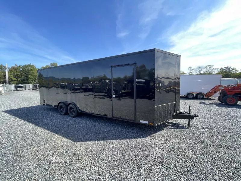 2026 Xtreme Cargo 8.5x24 Enclosed Car Hauler Trailer 14000# GVW * BLACKOUT PKG * 7000# AXLES * 16" RUBBER * REAR SPOILER * 7' HEIGHT UTV PKG * .080 POLYCOR SEMI-SCREWLESS * RV DOOR * PLYWOOD WALLS AND FLOOR * TUBE STUDS