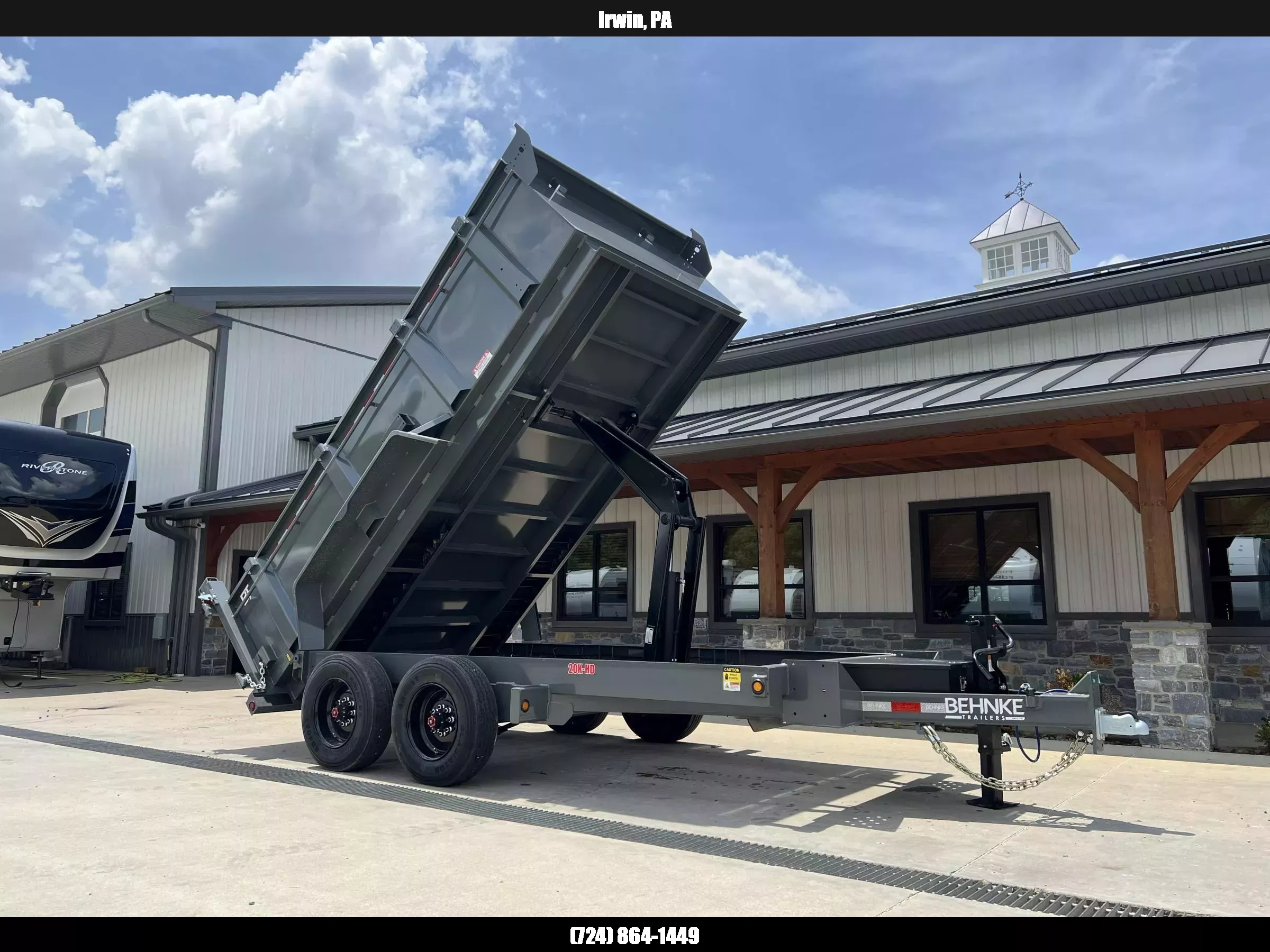 2026 Behnke 7x14' High Side Dump Trailer 20000# GVW * 11-TON 6X20