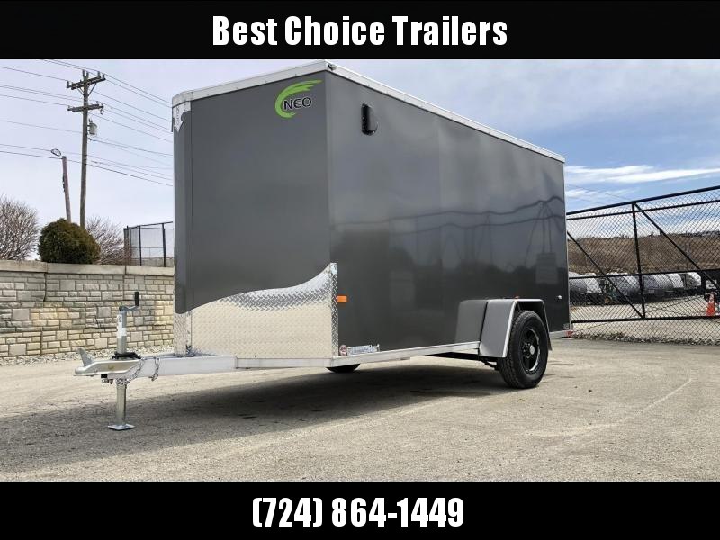 2021 Neo 6x12 NAVF Aluminum Enclosed Cargo Trailer * RAMP DOOR * CHARCOAL * ALUMINUM WHEELS 2021 Neo 6x12 NAVF Aluminum Enclosed Cargo Trailer * RAMP DOOR * CHARCOAL * ALUMINUM WHEELS