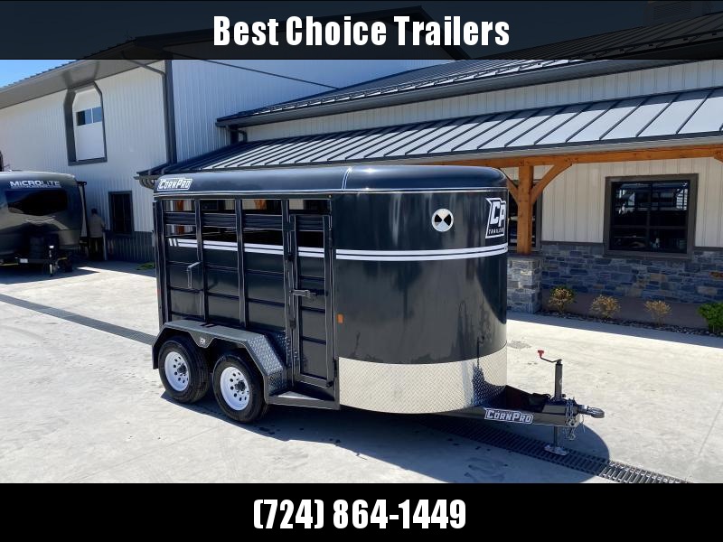 2022 Corn Pro 12' Livestock Trailer 7000# GVW * GREY * TORSION SUSPENSION * DEXTER AXLES * 225/75/R15 8-PLY TIRES * HD FENDERS * REAR SLAM GATE * 4" CHANNEL TONGUE * URETHANE PAINT * KILN DRIED LUMBER * CLEARANCE 2022 Corn Pro 12' Livestock Trailer 7000# GVW * GREY * TORSION SUSPENSION * DEXTER AXLES * 225/75/R15 8-PLY TIRES * HD FENDERS * REAR SLAM GATE * 4" CHANNEL TONGUE * URETHANE PAINT * KILN DRIED LUMBER * CLEARANCE