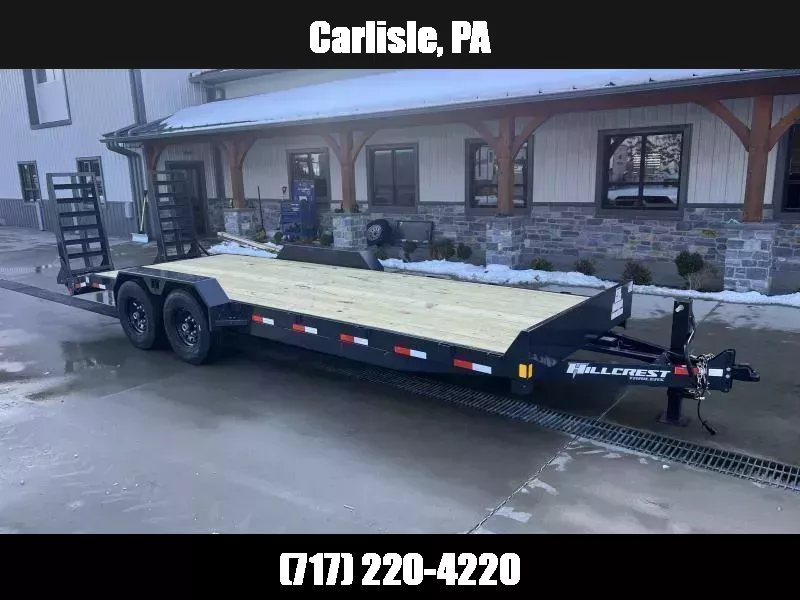 2025 Hillcrest Trailers 7x18 Equipment Trailer 14000 GVW * HD RAMPS * D-RINGS/STAKE POCKETS * ADJUSTABLE COUPLER * 12K JACK * CHARCOAL POWDER COAT 1750183938