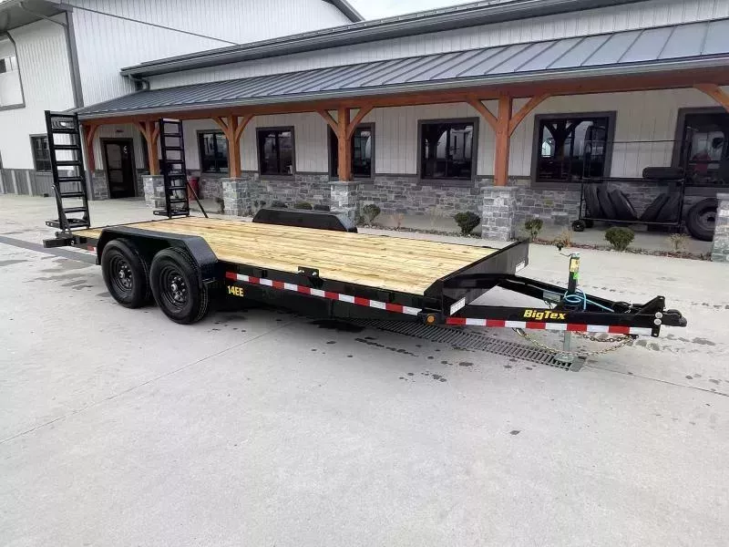 2026 Big Tex Trailers 14EB 7x18' Equipment Trailer 14000# GVW * STAND UP EQUIPMENT RAMPS * REMOVABLE FENDERS * DROP LEG JACK * ADJUSTABLE CAST COUPLER