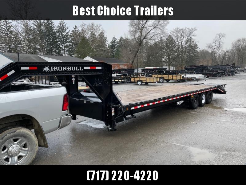 USED 2022 Ironbull 102x30' Gooseneck Beavertail Deckover Trailer 21000# GVW * FULL WIDTH RAMPS * I-BEAM FRAME * UNDER FRAME BRIDGE * RUBRAIL/STAKE POCKETS/PIPE SPOOLS/D-RINGS * DUAL JACKS * FULL TOOLBOX * DEXTER'S * 6" TUBE BED FRAME USED 2022 Ironbull 102x30' Gooseneck Beavertail Deckover Trailer 21000# GVW * FULL WIDTH RAMPS * I-BEAM FRAME * UNDER FRAME BRIDGE * RUBRAIL/STAKE POCKETS/PIPE SPOOLS/D-RINGS * DUAL JACKS * FULL TOOLBOX * DEXTER'S * 6" TUBE BED FRAME