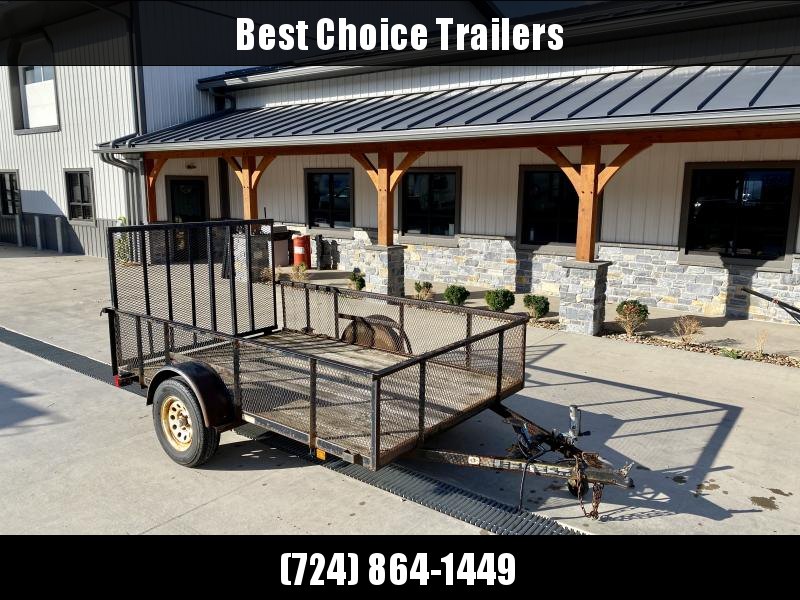 USED 2015 Carry-On 6x10' High Side Landscape Utility Trailer 2990# GVW * MESH HIGH SIDES * SWIVEL JACK * RAMP GATE * STAKE POCKETS * 15" RADIALS USED 2015 Carry-On 6x10' High Side Landscape Utility Trailer 2990# GVW * MESH HIGH SIDES * SWIVEL JACK * RAMP GATE * STAKE POCKETS * 15" RADIALS