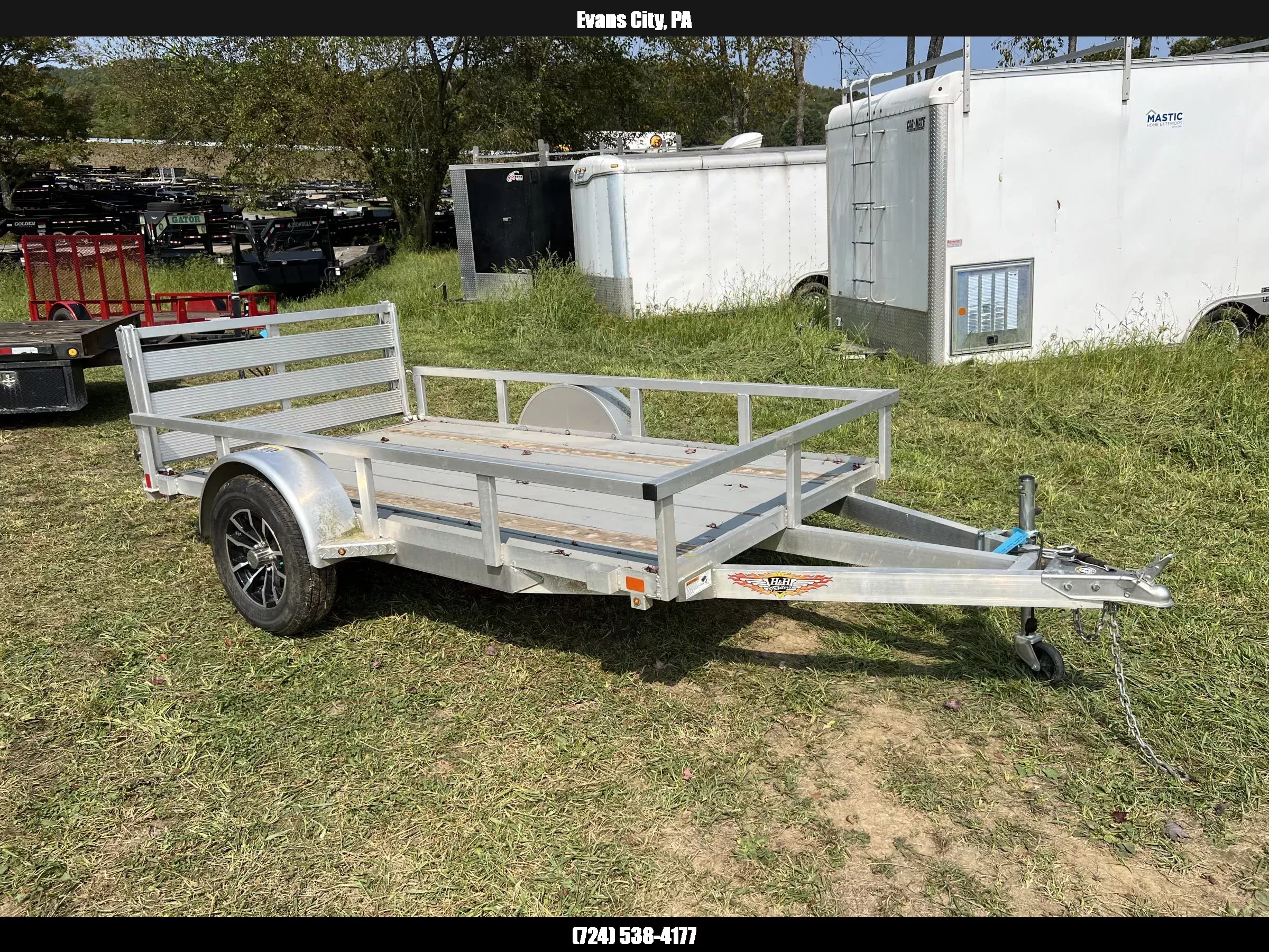 USED 2023 H&H Trailer 5.5x10' Aluminum Utility Landscape Trailer