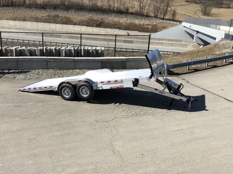 2026 Sure Trac 7x22' Deluxe Aluminum Power Tilt Car Hauler Trailer 14000# GVW * 15K HYDRAULIC JACK * ROCK GUARD * EXTRUDED FLOOR * SWIVEL D-RINGS * EXTRA STAKE POCKETS * DUAL TOOLBOXES * WINCH PLATE * HD 8" FRAME W/ UNDER BRIDGE * 4" CHANNEL C/M