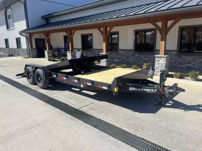 2026 Hillcrest Trailers 7x22 Gravity Tilt Equipment Trailer 14000 GVW * 16+6' SPLIT DECK TILT * HYDRAULIC STOP/CONTROL VALVE * ADJUSTABLE COUPLER * 12K JACK
