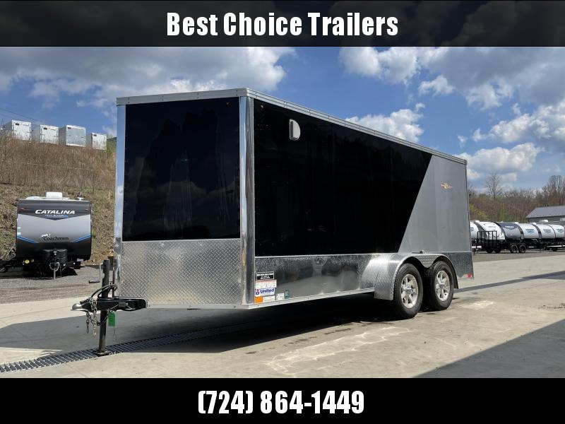 USED 2012 United 7x16' Enclosed Motorcycle Cargo Trailer 7000# GVW * FINISHED WALLS AND CEILING * TORSION * ALUMINUM WHEELS * SCREWLESS * 2-TONE USED 2012 United 7x16' Enclosed Motorcycle Cargo Trailer 7000# GVW * FINISHED WALLS AND CEILING * TORSION * ALUMINUM WHEELS * SCREWLESS * 2-TONE