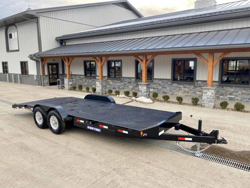 2021 Sure-Trac 7x22' Steel Deck Car Hauler 14000# GVW * 4' BEAVERTAIL * LOW LOAD ANGLE * ALUMINUM WHEELS * 5" TUBE TONGUE/FRAME * AIR DAM * RUBRAIL/STAKE POCKETS/D-RINGS * REMOVABLE FENDER * FULL SEAMS WELDS * REAR SLIDEOUT PUNCH PLATE RAMPS 2021 Sure-Trac 7x22' Steel Deck Car Hauler 14000# GVW * 4' BEAVERTAIL * LOW LOAD ANGLE * ALUMINUM WHEELS * 5" TUBE TONGUE/FRAME * AIR DAM * RUBRAIL/STAKE POCKETS/D-RINGS * REMOVABLE FENDER * FULL SEAMS WELDS * REAR SLIDEOUT PUNCH PLATE RAMPS