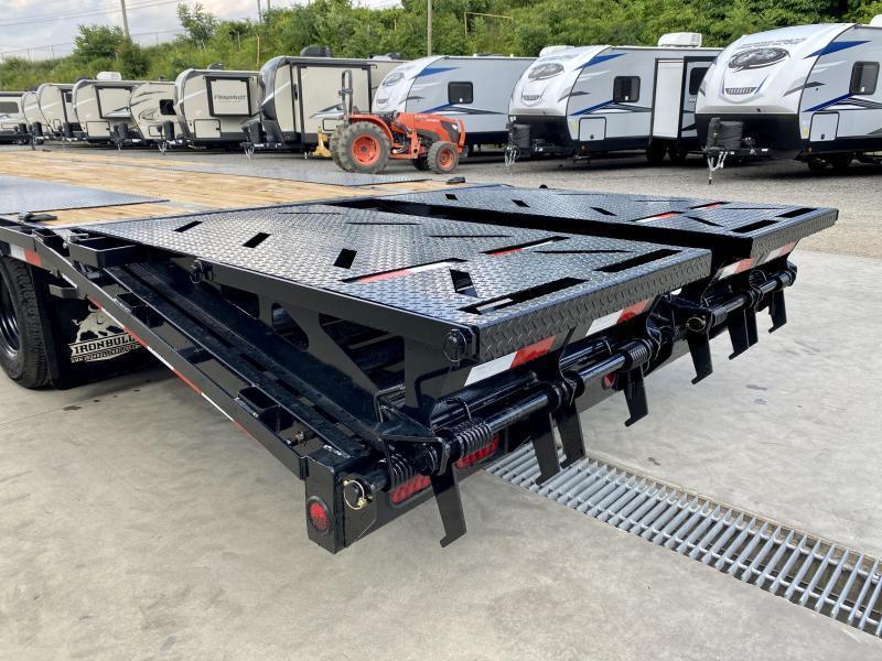 2022 Ironbull 102x25' Pintle Beavertail Deckover Trailer 22000# GVW ...